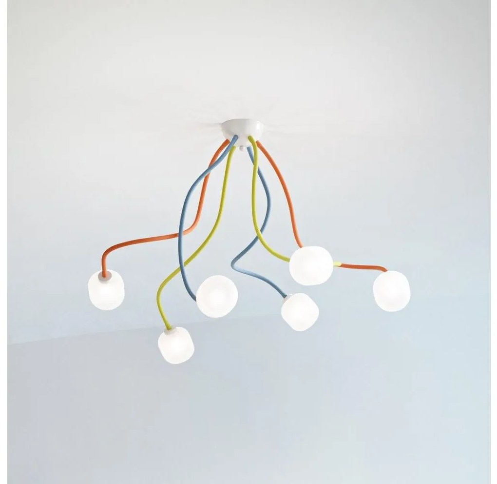 Ideal Lux - LED Flexibilný prisadený luster OCTOPUS 6xG9/3W/230V pestrofarebná