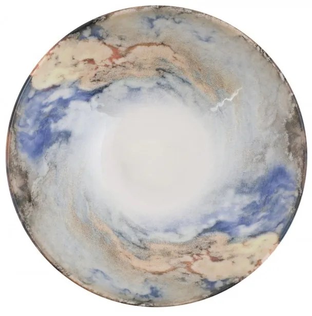 Porcelánová súprava 24 ks tanierov BlueEarth biela/modrá