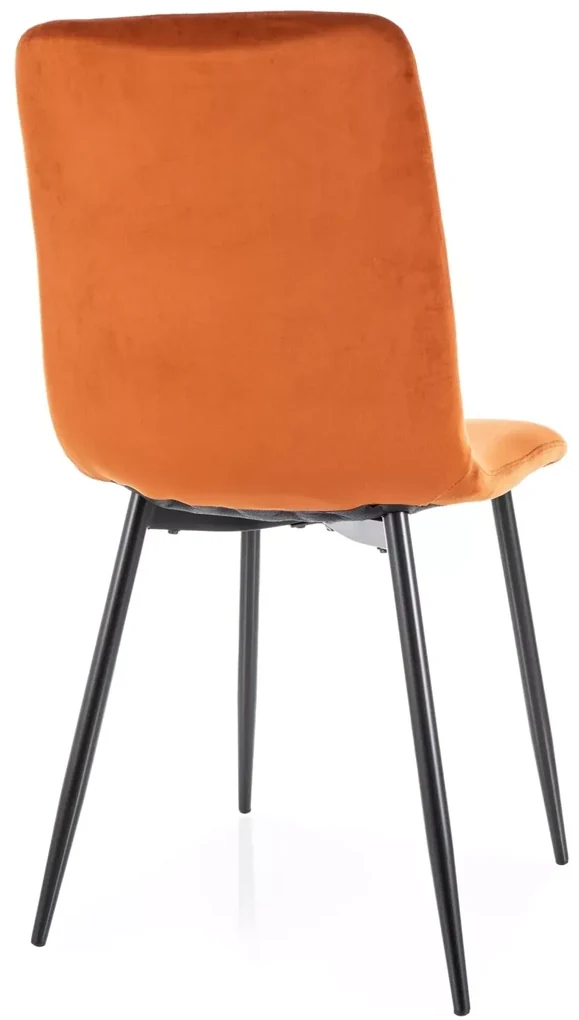 Jedálenská stolička DAREN VELVET oranžová