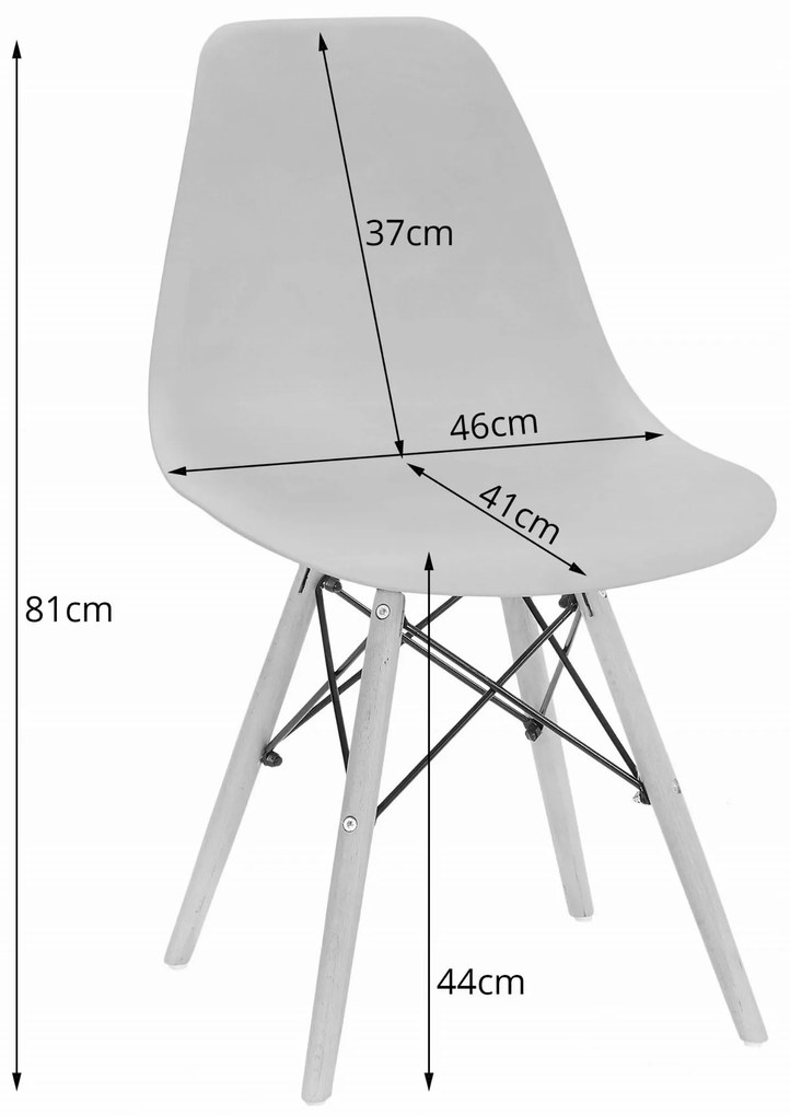 Set štvorcový stôl 80x80 dub sonoma + 4 stoličky OSAKA čierna