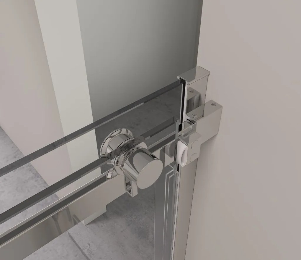 Erga Lynn, sprchový kút s posuvnými dverami 90(dvere) x 110(stena) x 195 cm, 8mm číre sklo, chrómový profil, ERG-V02-LYNN-D090G110-CL-CR