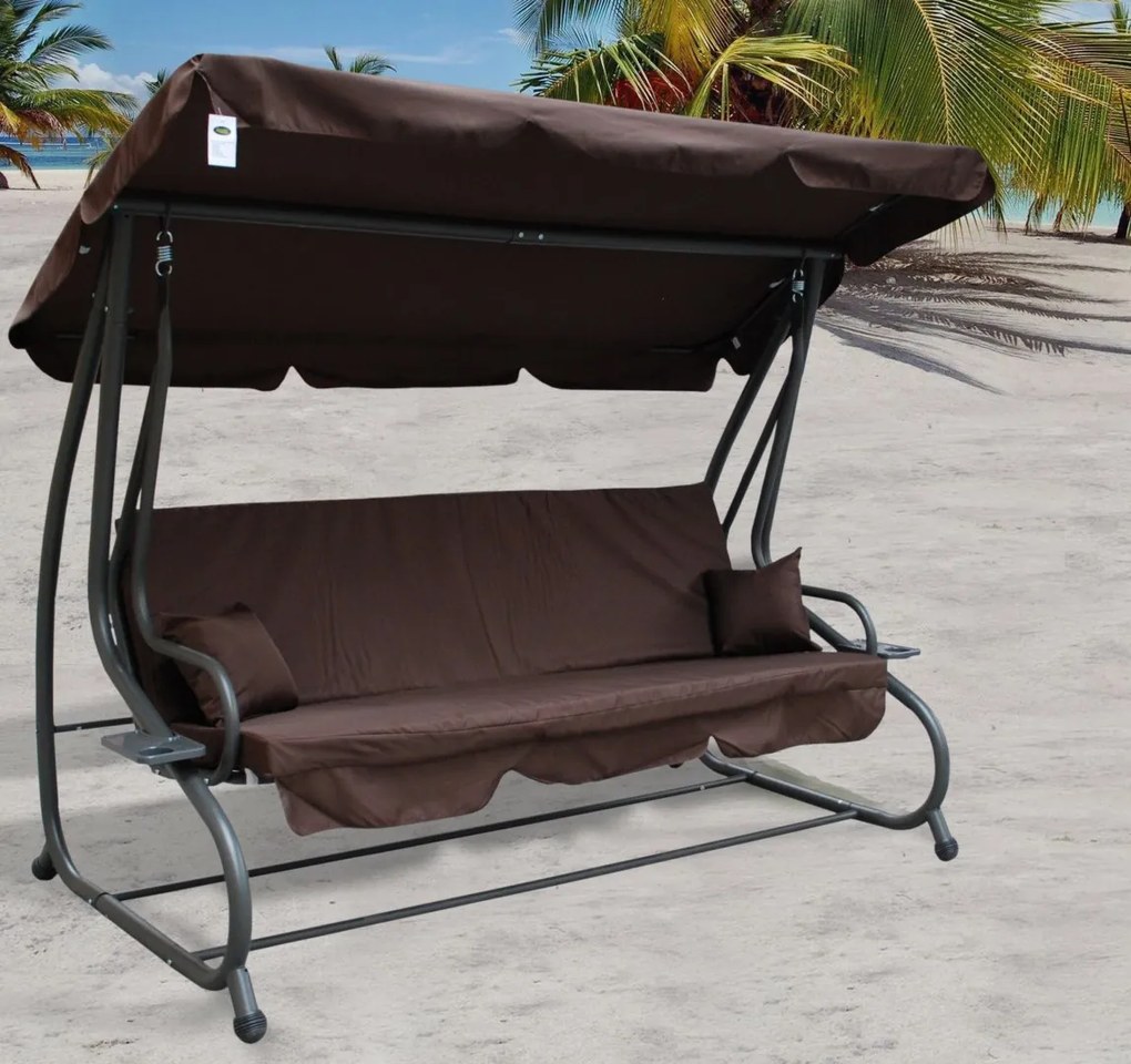 Záhradná hojdačka RAMIZ 8011 - hnedá