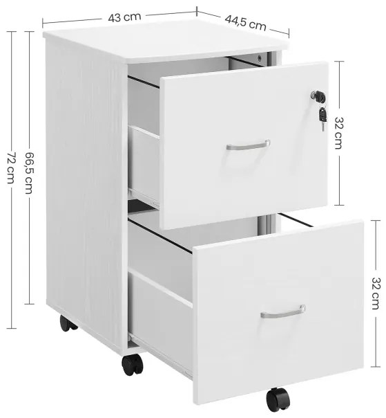 Mobilná skrinka na spisy LCD027W46