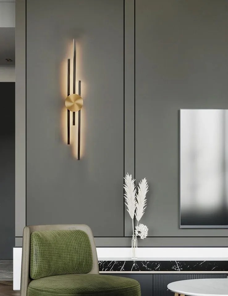 Toolight Toolight, Nástenné svietidlo LED APP1437-W BLACK GOLD, OSW-07685