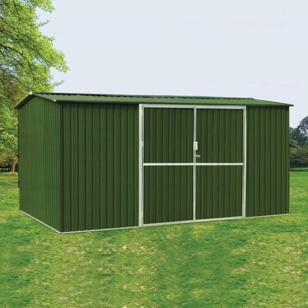 Záhradný domček na náradie, krídlové dvere Avenberg HUNTER G1 4.1 x 2.6 m ZELENÁ