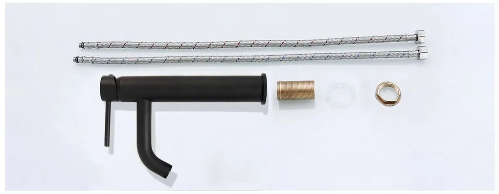 Umývadlová batéria MAXMAX Rea LUNGO - vysoká - čierna