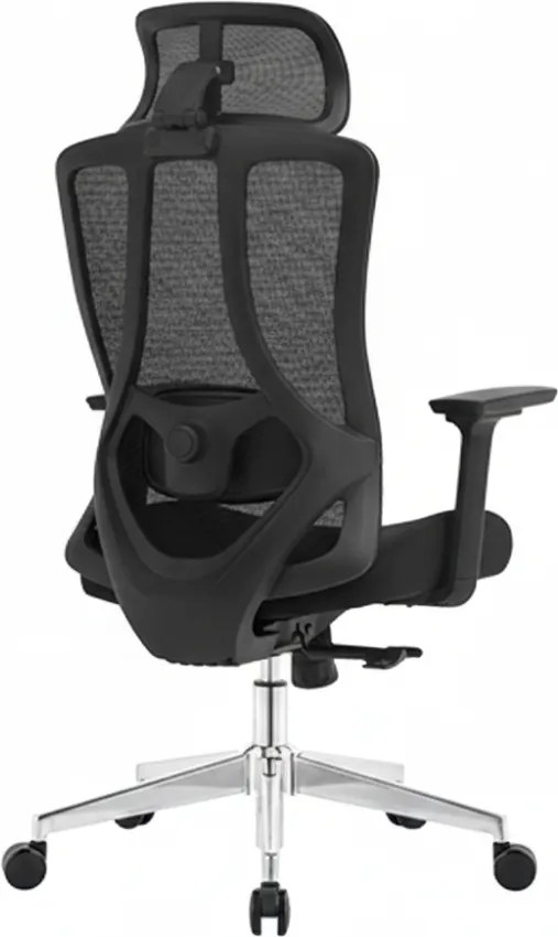 Kancelárska ergonomická stolička Neoseat TIYA — sieť / látka, čierna, nosnosť 150 kg
