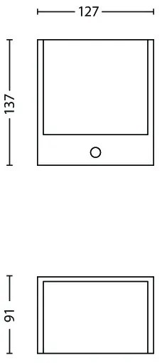 Philips 17317/30/16-LED vonkajšie svietidlo s čidlom MYGARDEN MACAW LED/3,5W IP44