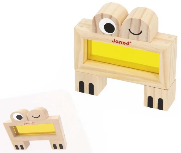 Drevená senzorická hra – bloky a predlohy – 12 ks