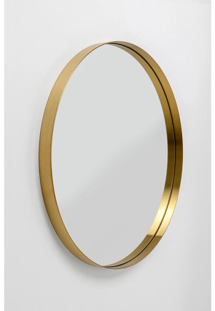 Curve Round zrkadlo mosadzné Ø60 cm