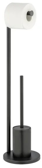 WENKO 25675100 - WC súprava FERLA 18x69,5 cm čierna