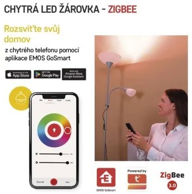 Inteligentná žiarovka GoSmart LED E27 9W 230V ZigBee RGB stmievateľná