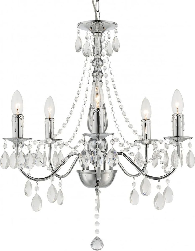 Toolight Toolight, stropné svietidlo 5xE14, EBT014-5CP, chróm, OSW-01249