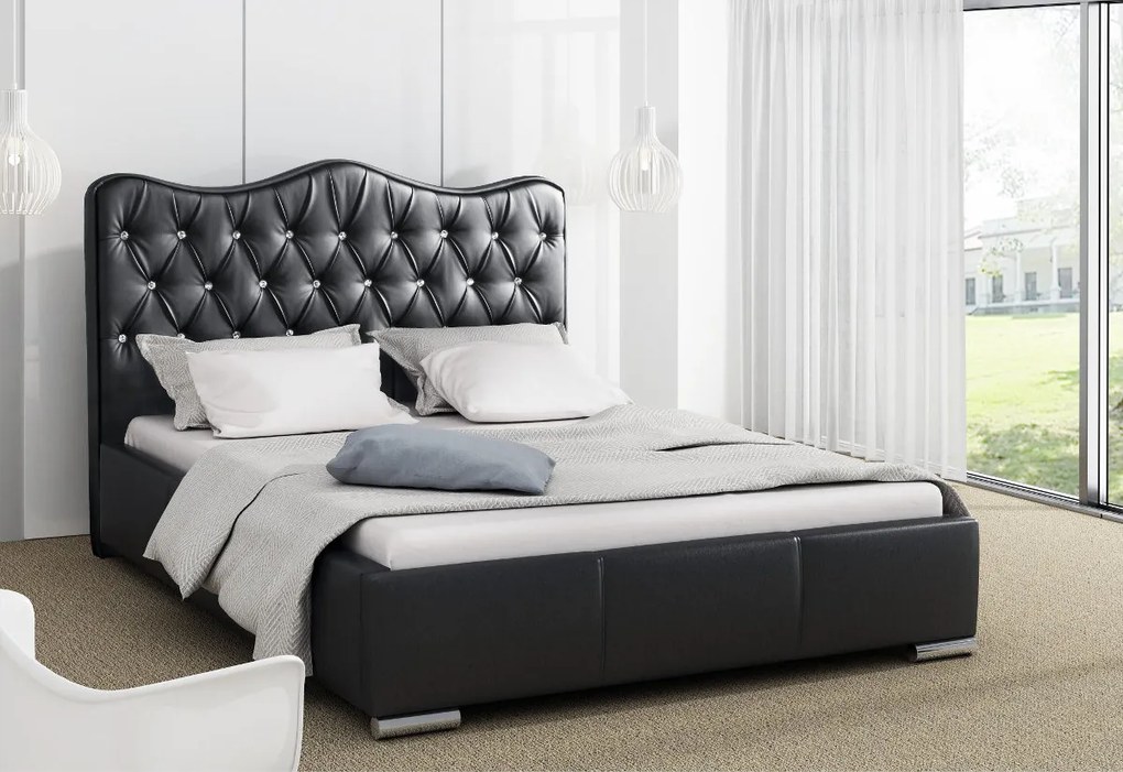 Čalúnená posteľ SANTORINI + matrac COMFORT, 160x200, madryt 1100