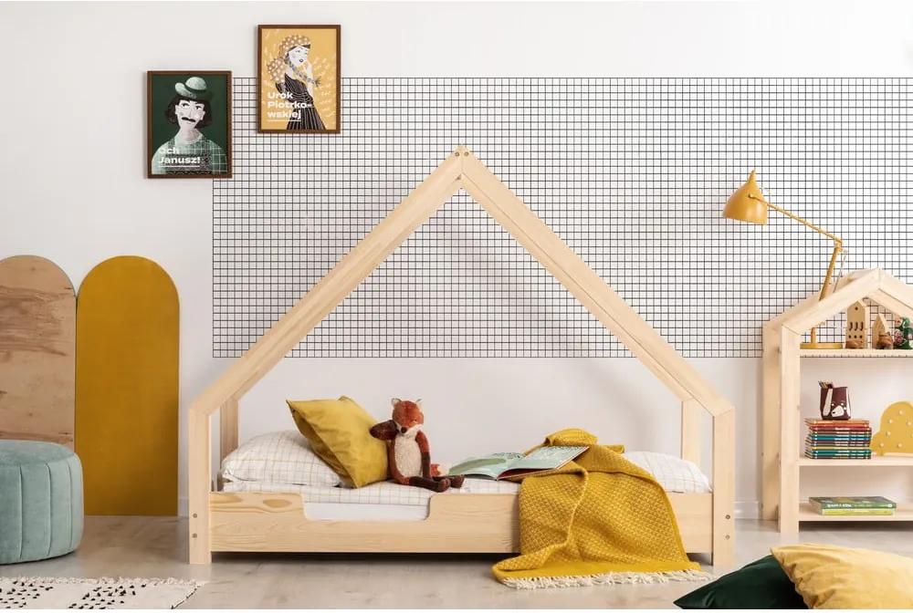 Domčeková detská posteľ z borovicového dreva Adeko Loca Cassy, 70 x 140 cm