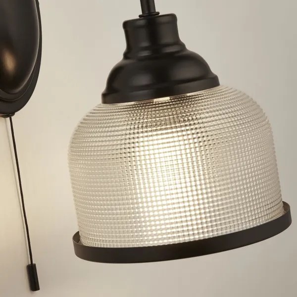 Searchlight 2671-1BK - Nástenná lampa BISTRO 1xE27/60W/230V čierna