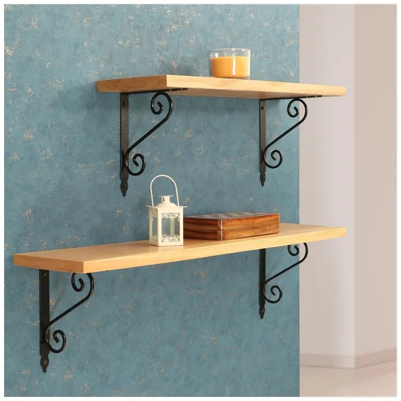 Polica na stenu s konzolou Runa 125 cm DUB