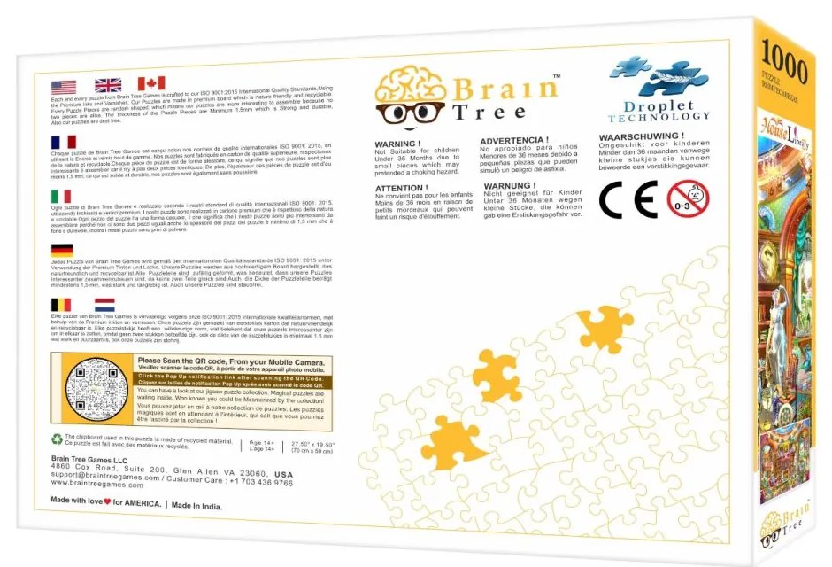 Brain Tree Puzzle Domáca knižnica 1000 dielikov