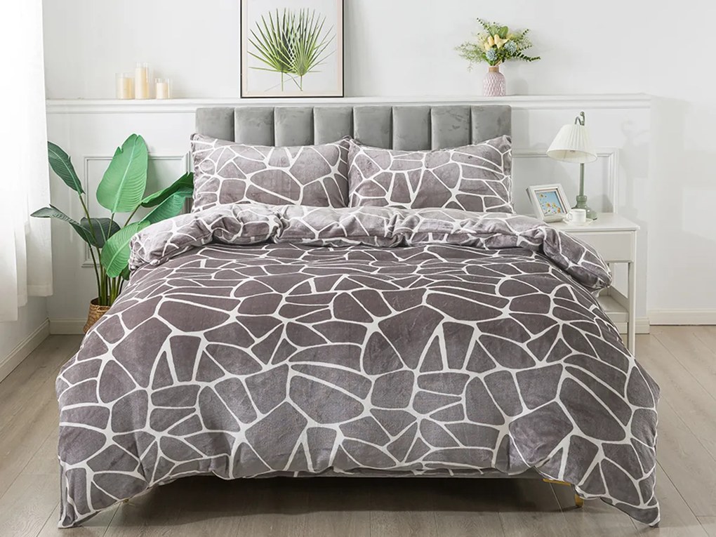 XPOSE® Mikroplyšové obliečky ZDENA Exclusive - sivé