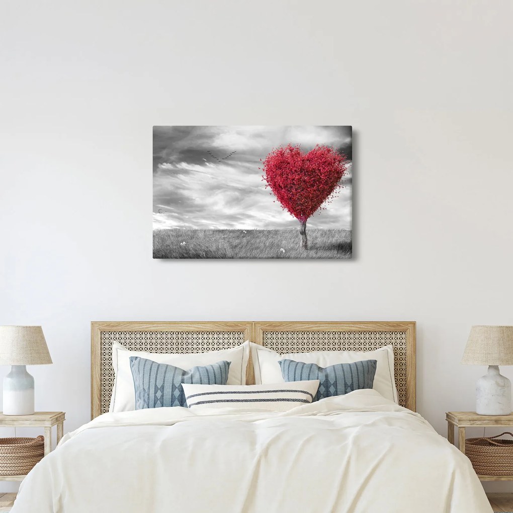 Obraz - Srdce korunou stromu (90x60 cm)
