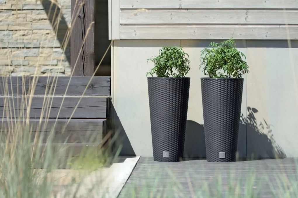 Kvetináč Round Rato tmavosivý