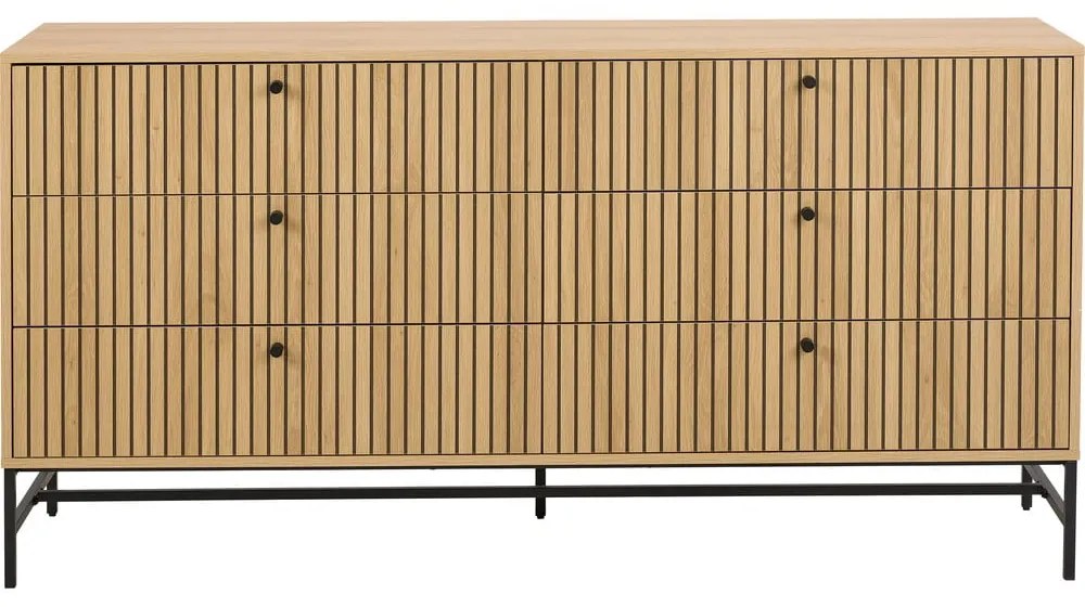Komoda v dekore duba v prírodnej farbe 158x80x40 cm Albany – Actona