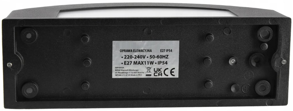 BERGE Vonkajšie nástenné LED svietidlo E27 fasádne