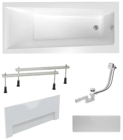 Obdĺžniková vaňa Laguna Idea Plus 170x75 cm akrylát ľavá aj pravá SIKOID1700APNP