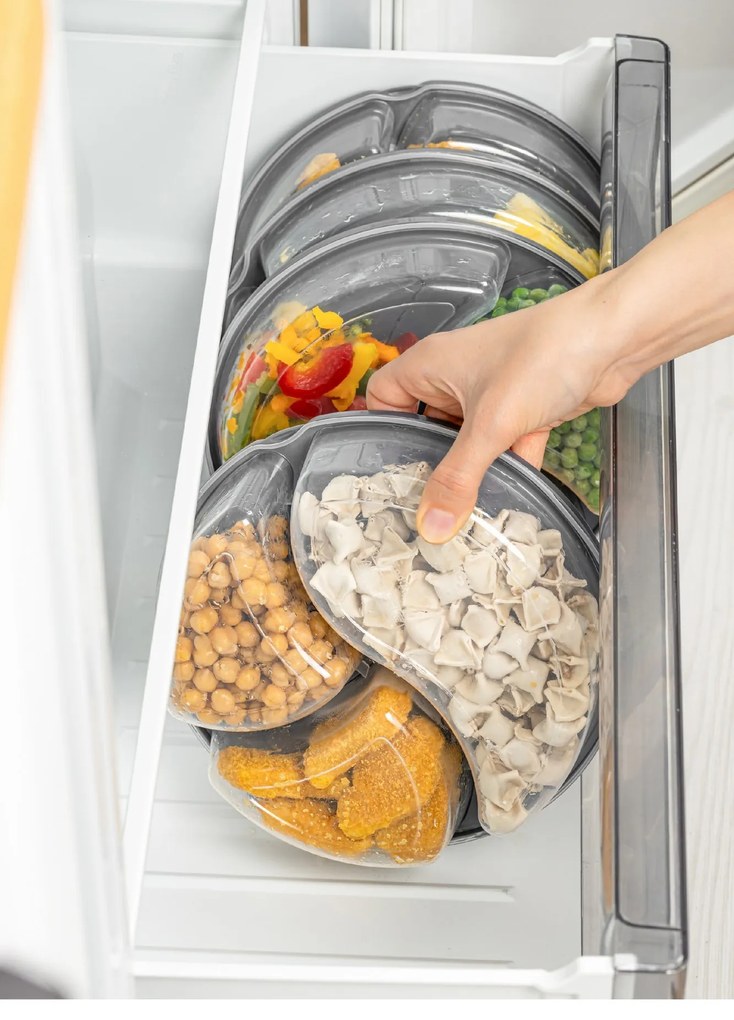 Súprava 8 ks potravinových boxov LUY antracitová