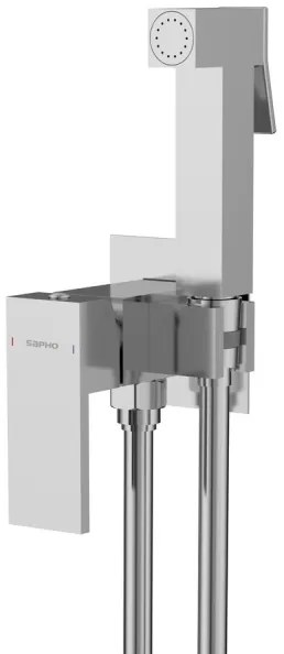 Sapho-Bidetová batéria so sprškou na podomietkovú inštaláciu CUBEMIX lesk. chróm