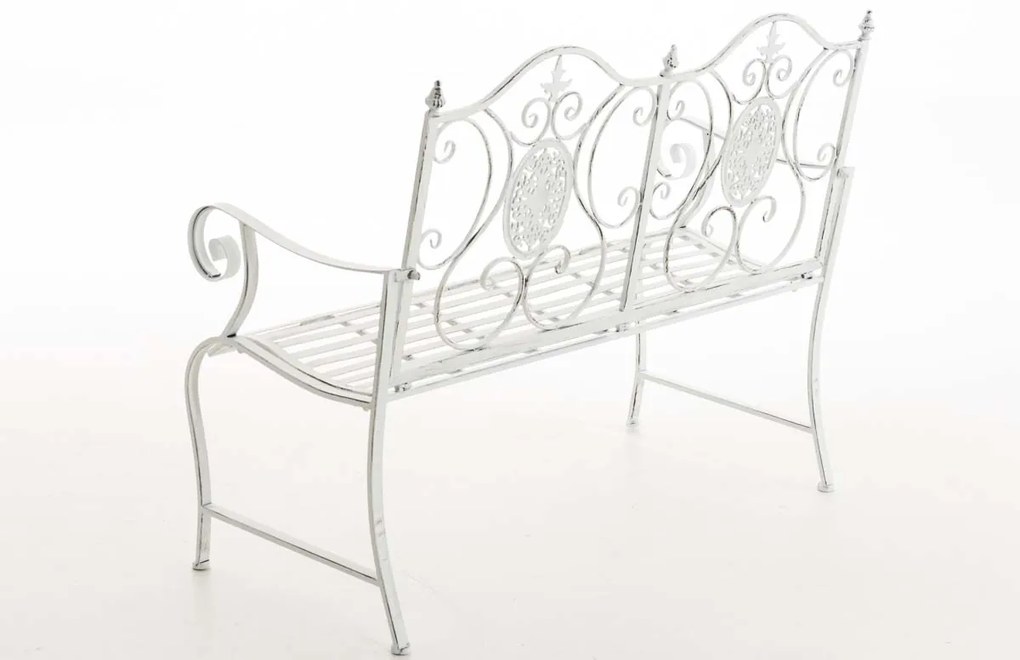 Záhradná lavička Punjab - Biela antik