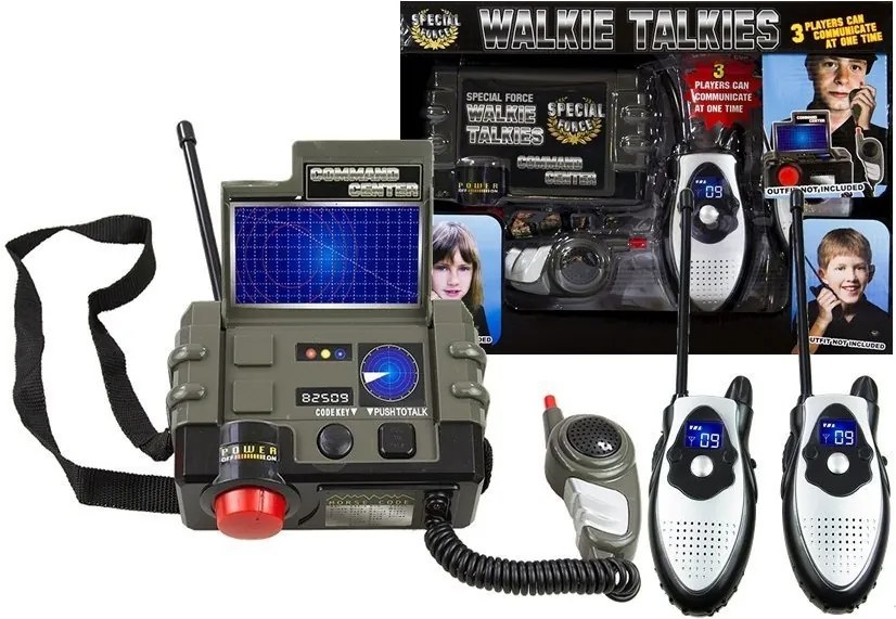 LEAN Toys Súprava krátkovlnnej vysielačky Walkie Talkie Base