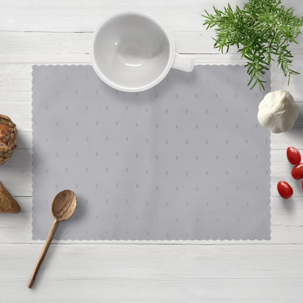 Biante Teflónové prestieranie na stôl TF-080 Obdĺžničky na sivom 35x45 cm