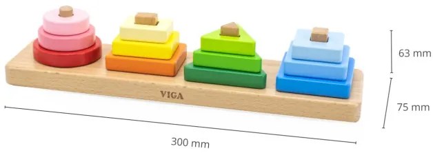 Kocky s triedičom tvarov Viga 44686 geometrické obrazce