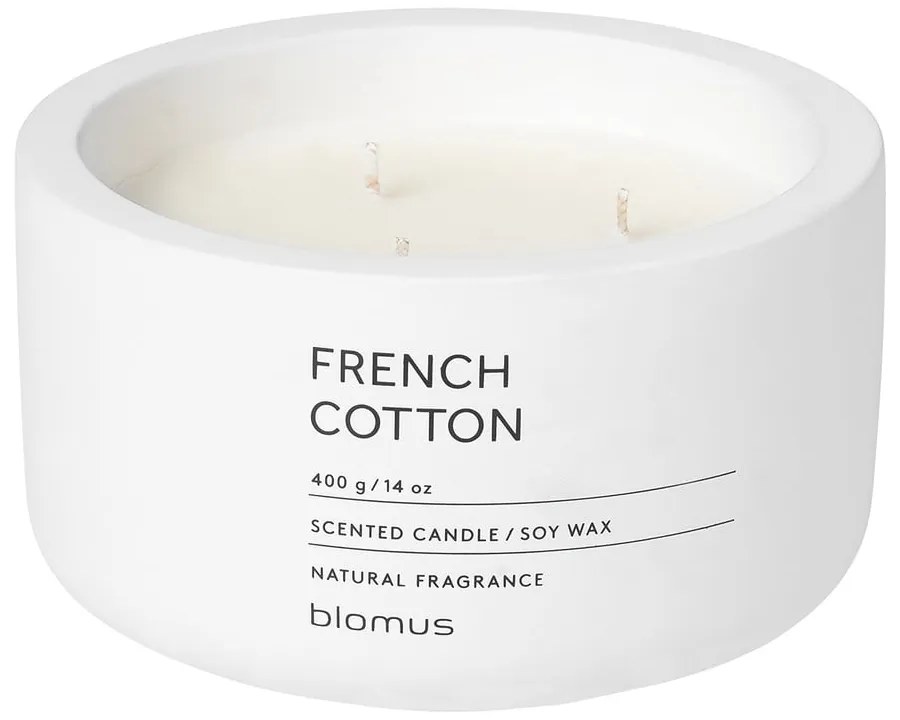 Vonná sójová sviečka doba horenia 25 h Fraga: French Cotton – Blomus