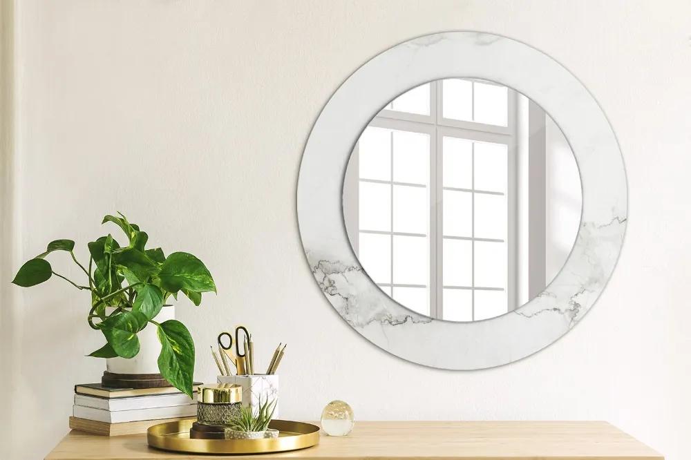 Biely mramor Okrúhle dekoračné zrkadlo