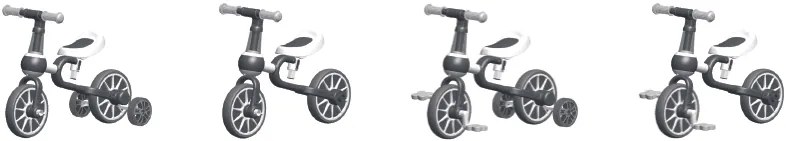 Odrážadlo/bicykel 4v1, ružové, Eco Toys