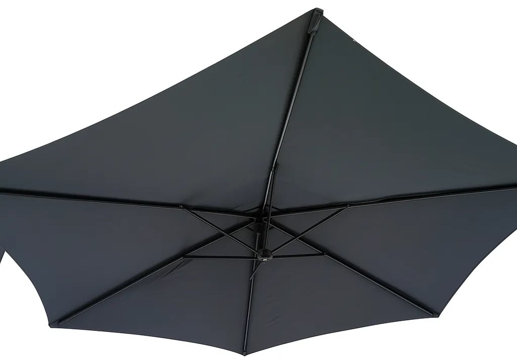 Zahradní slunečník Houseland Tynex 300 cm tmavě šedý
