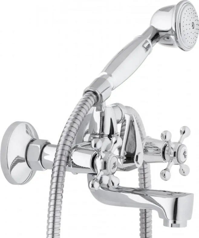 Vaňová batéria RETRO ZAPE so sprchou - chrómová