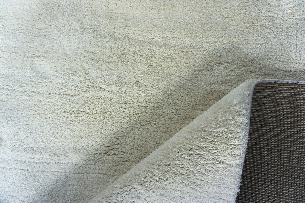 Biely shaggy koberec Microsofty 8301 WHITE – obdĺžnikový Rozmer: 60x100 cm