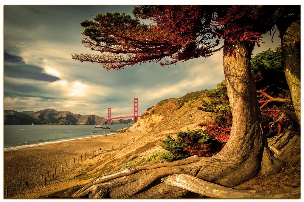Obraz na plátne - Golden Gate Bridge 1922FA (100x70 cm)