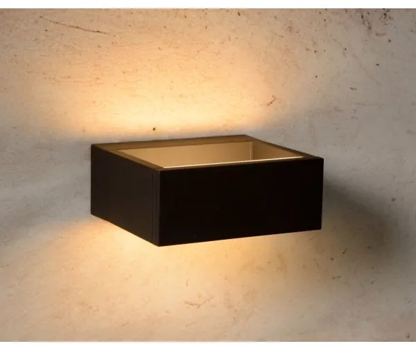 Lucide 28857/06/30 - LED vonkajšie nástenné svietidlo GOA LED/6W/230V čierne IP54