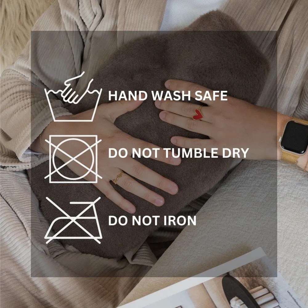 Sivý termofor z mikroplyšu 2 l Warmers – Tiseco Home Studio