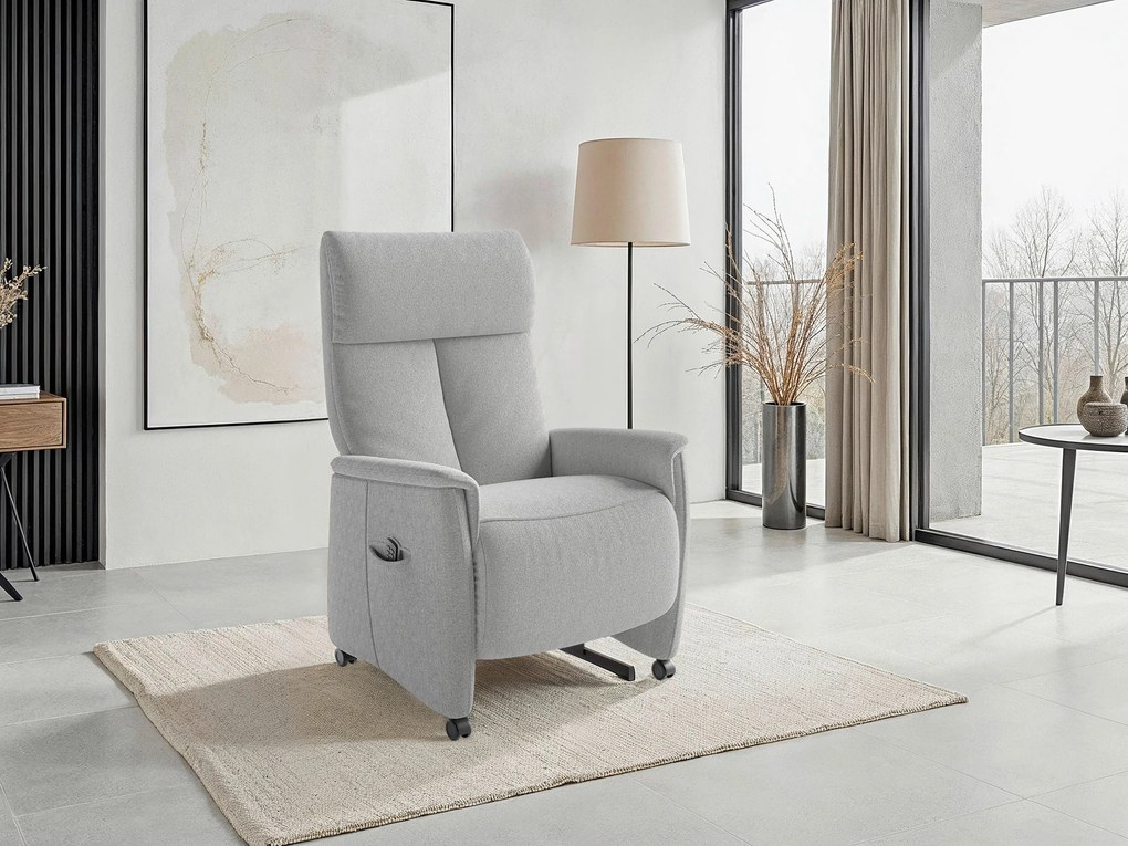 XXXLutz RELAXAČNÉ KRESLO, textil, strieborná Sit & More - Online Only obývacie izby - 000144032471