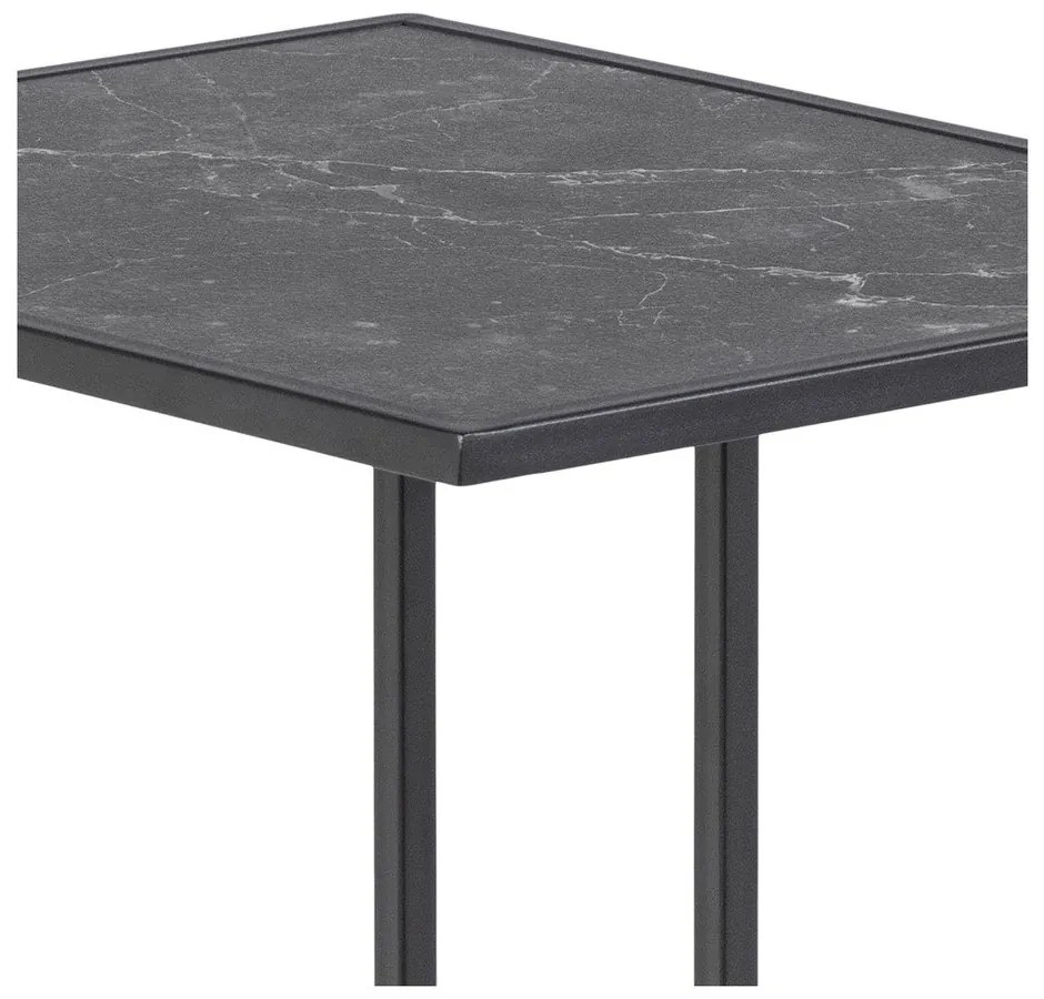 Odkladací stolík s doskou v dekore mramoru 43x35 cm Infinity – Actona