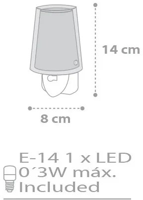 Dalber D-81215L - LED nočná lampa STARS 1xE14/0,5W/230V