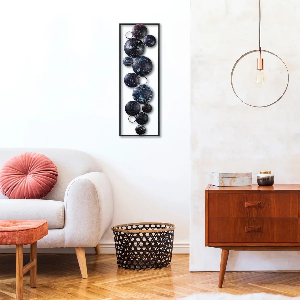 Nástenná dekorácia Vesmír čierno-modrá