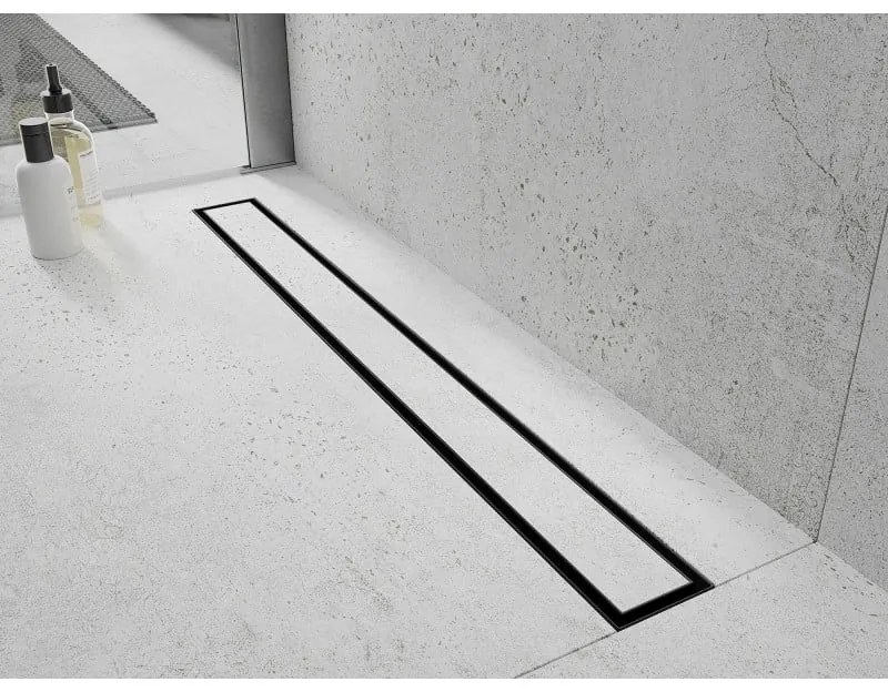 Mexen Flat nerezový sprchový žľab 70 cm, vzor M13 (2v1), čierna, 1710070-15