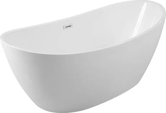 Besco Akrylátová voľne stojaca vaňa Ayla 170x80 BESCO-Typ výpuste: Click-Clack s prepadom, chróm, BESCO-Rozmery: 170x80, BESCO-Farba: Biela