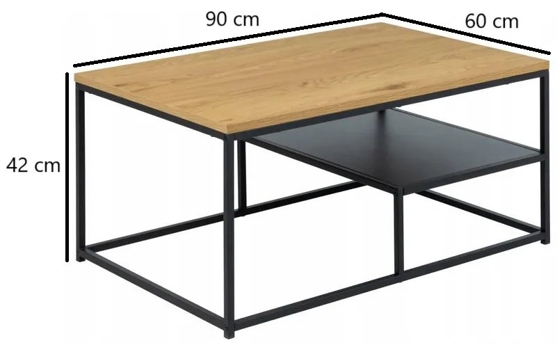 Konferenční stolek GILA 90 cm dub divoký